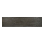 Outdoor Aluminum Dining Bench with Steel Frame, Grey / Black