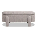 Hugo 49 Boucle Fully Upholstered Oval Storage Bench