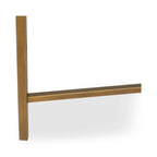 Miki Art Deco Solid Wood AndVegan Leather Shagreen With Brass Accents Console Table - 59W x 16D x 32.3H