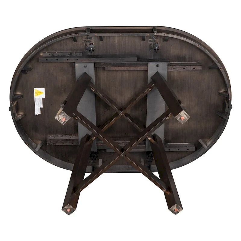 Farmhouse Round Extendable Dining Table