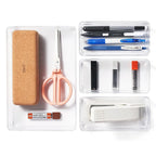 Clear Drawer Organizer Set for Office Storage