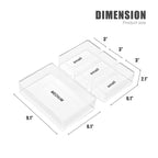 Clear Drawer Organizer Set for Office Storage