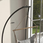 Outdoor C Shape Hanging Chair Stand for Indoor & Outdoor, Black