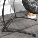 Outdoor C Shape Hanging Chair Stand for Indoor & Outdoor, Black