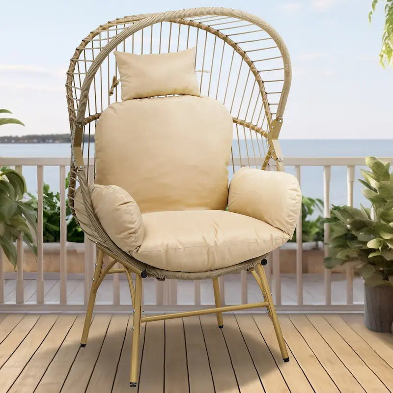 Egg chair with cushion
