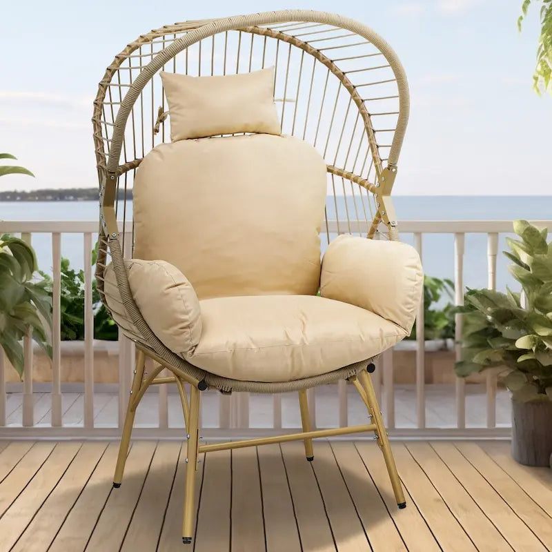 Egg chair with cushion