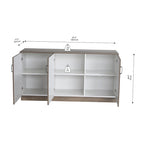 Saint Birch Alaska 3-Door Credenza Storage Cabinet