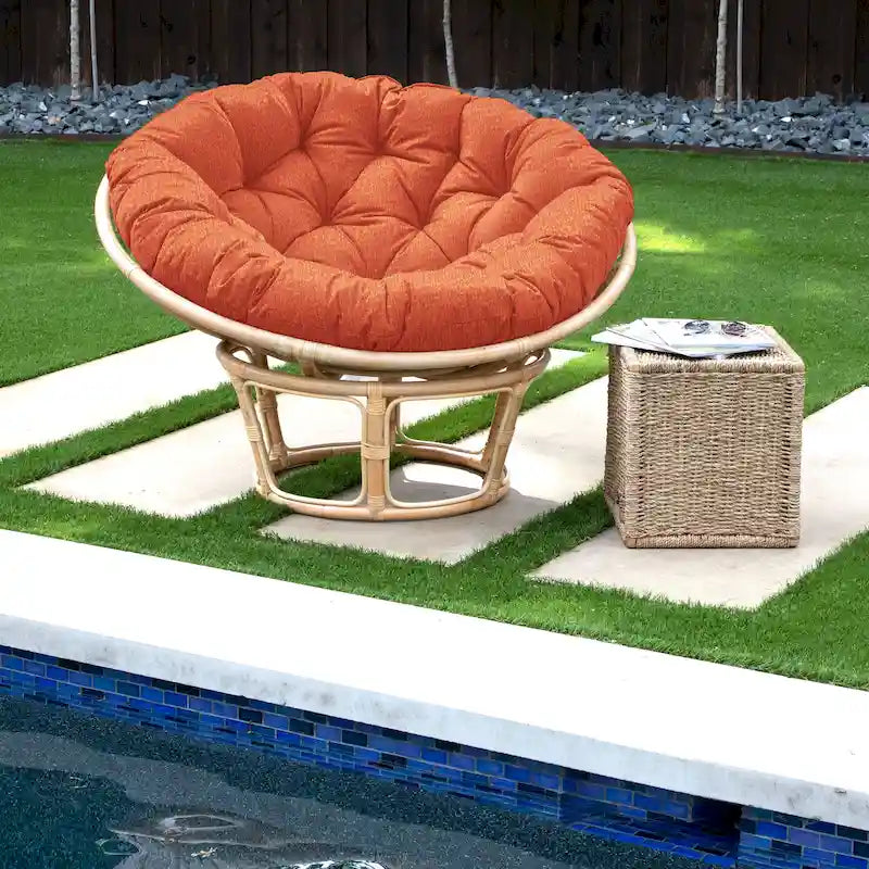 Sorra Home Sunbrella Outdoor Papasan Cushion - 44 in W x 44 in W x 4 in H
