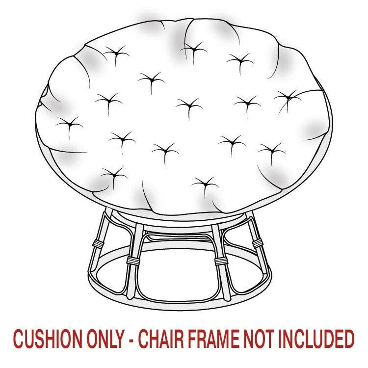 Sorra Home Sunbrella Outdoor Papasan Cushion - 44 in W x 44 in W x 4 in H