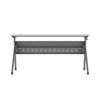 Commercial Nesting Flip Training Table with Steel Frame and Y-Legs - 23.5W x 60D x 30H