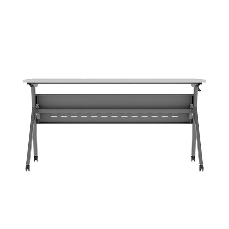 Commercial Nesting Flip Training Table with Steel Frame and Y-Legs - 23.5W x 60D x 30H