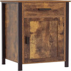 Narrow Floor Storage Cabinet with 1 Door and 1 Drawer - 11.8D x 13.8W x 31.5H