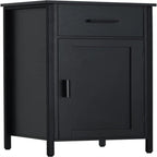 Narrow Floor Storage Cabinet with 1 Door and 1 Drawer - 11.8D x 13.8W x 31.5H