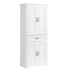 30 in. W x 16 in. D x 72 in. H Bathroom Cabinet with Doors, Drawer and Adjustable Shelves