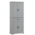 30 in. W x 16 in. D x 72 in. H Bathroom Cabinet with Doors, Drawer and Adjustable Shelves