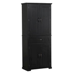 30 in. W x 16 in. D x 72 in. H Bathroom Cabinet with Doors, Drawer and Adjustable Shelves