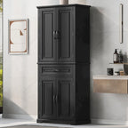 30 in. W x 16 in. D x 72 in. H Bathroom Cabinet with Doors, Drawer and Adjustable Shelves