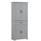 30 in. W x 16 in. D x 72 in. H Bathroom Cabinet with Doors, Drawer and Adjustable Shelves