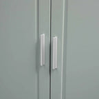 Tall and Wide Storage Cabinet with Doors for Bathroom/Office, Three Drawers, Grey