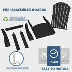 Highdun Recycle Plastic Adirondack Chair
