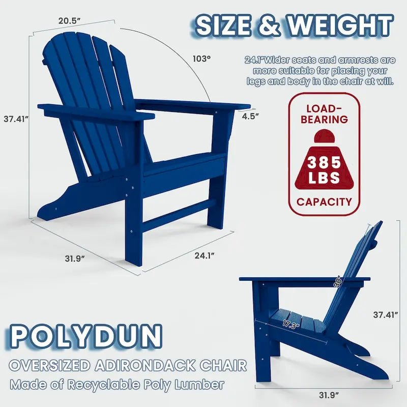 Highdun Recycle Plastic Adirondack Chair