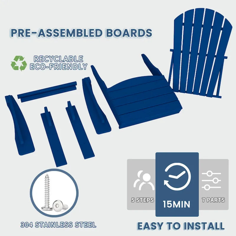 Highdun Recycle Plastic Adirondack Chair