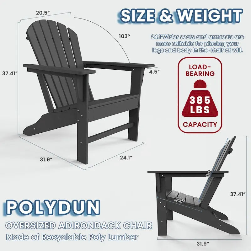 Highdun Recycle Plastic Adirondack Chair