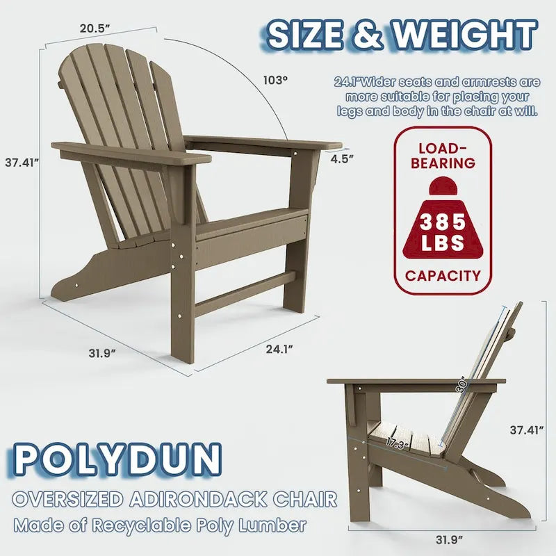 Highdun Recycle Plastic Adirondack Chair