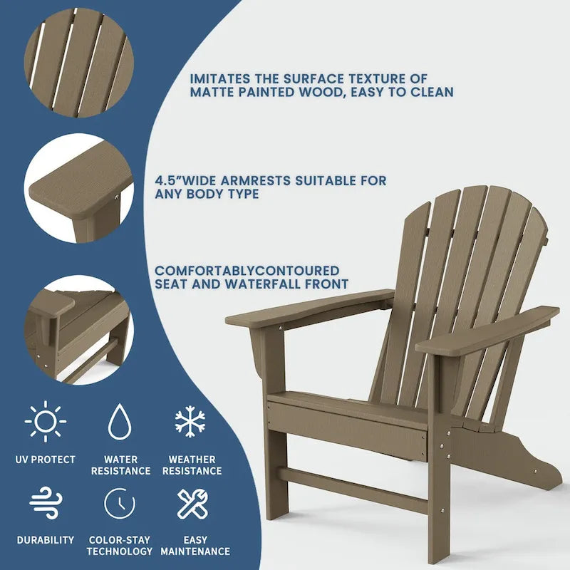 Highdun Recycle Plastic Adirondack Chair