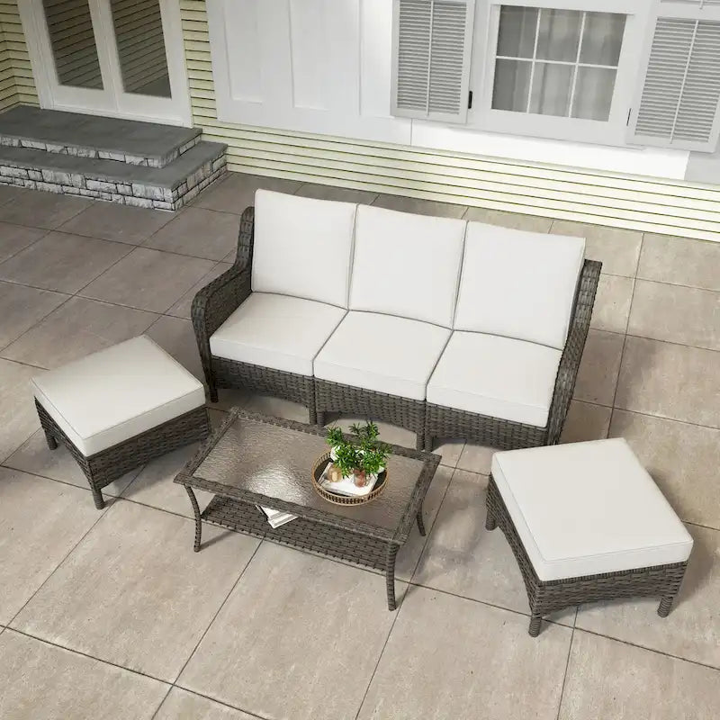Patio Furniture Outdoor Conversation Set 6 Pieces