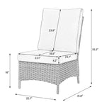 Patio Furniture Outdoor Conversation Set 6 Pieces