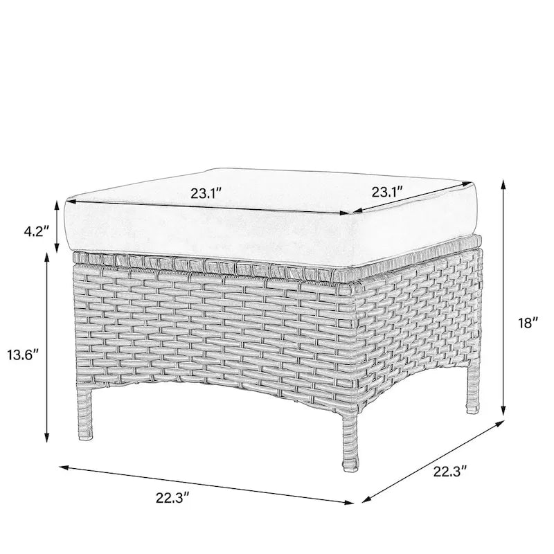 Patio Furniture Outdoor Conversation Set 6 Pieces
