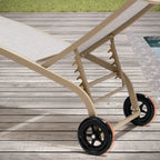 VredHom Outdoor Adjustable Chaise Lounge Chairs with Wheels - 43.2 in D * 12 in H * 21.9 in W