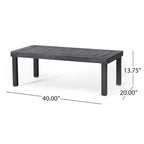 Acacia Wood Outdoor Loveseat and Coffee Table Set with Cushions