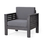 Acacia Wood Outdoor Loveseat and Coffee Table Set with Cushions