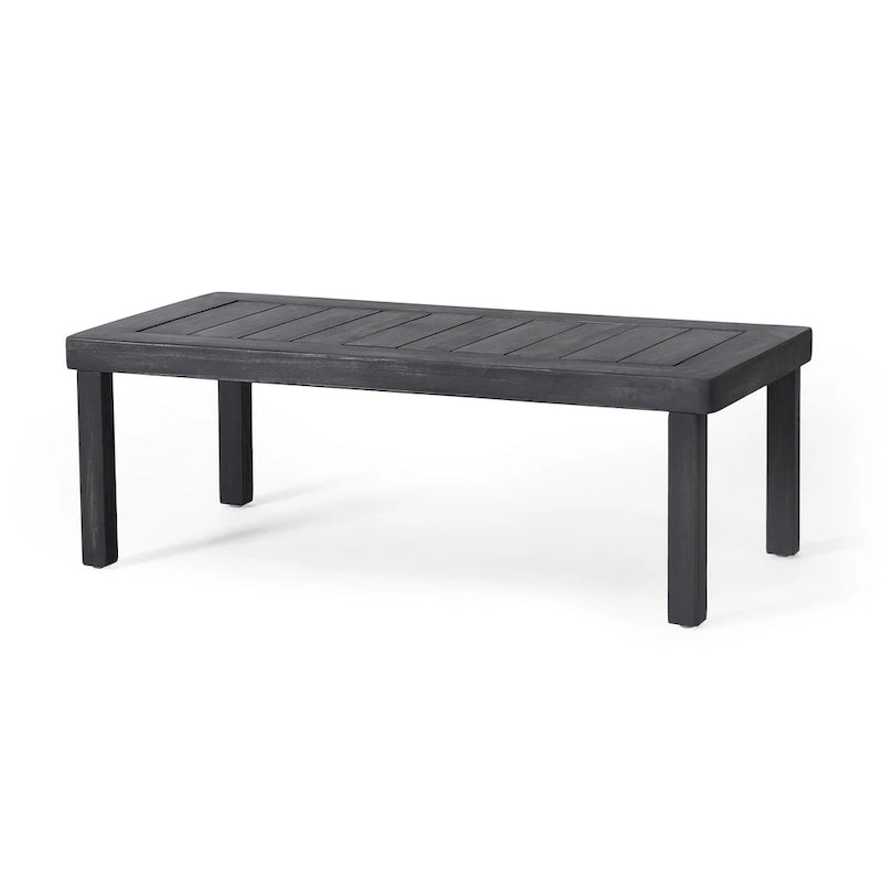 Acacia Wood Outdoor Loveseat and Coffee Table Set with Cushions