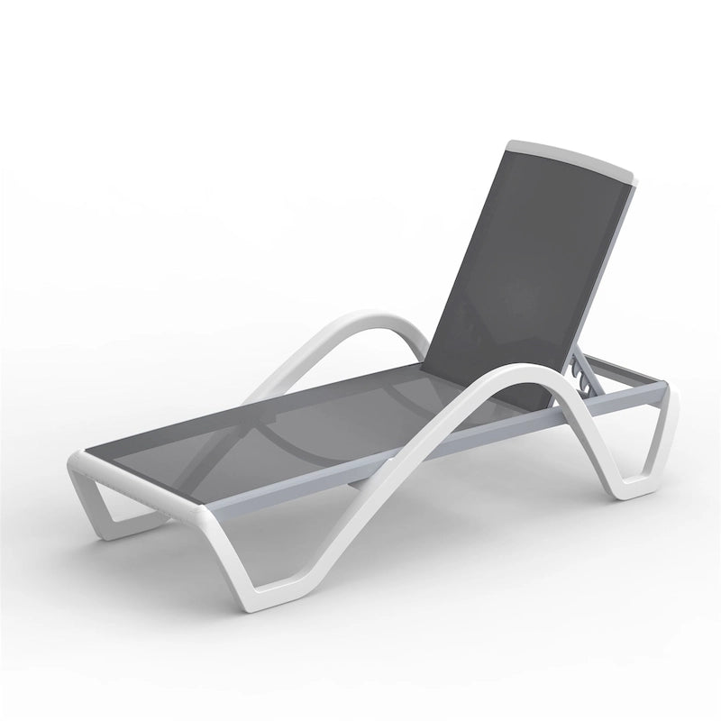 Patio Chaise Lounge Adjustable Pool Chairs with Arm All Weather Pool Chairs,in-Pool,Lawn (1 Lounge Chair)