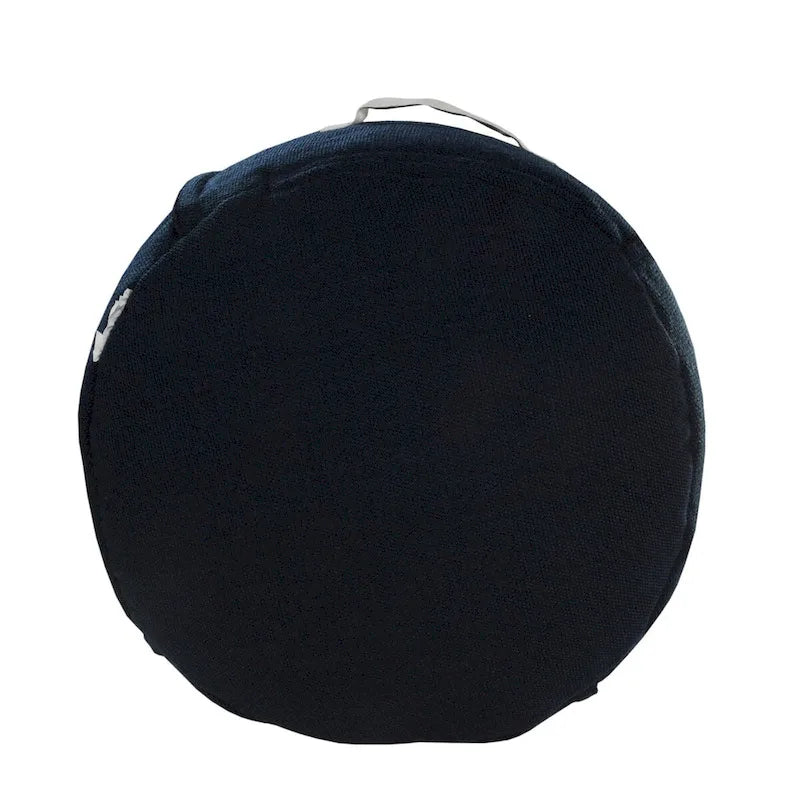 20 Blue Polyester Round Patchwork Indoor Outdoor Pouf Ottoman