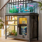 20-29 Gallon Fish Tank Stand with Power Outlets & LED Light