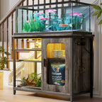 20-29 Gallon Fish Tank Stand with Power Outlets & LED Light