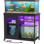 20-29 Gallon Fish Tank Stand with Power Outlets & LED Light
