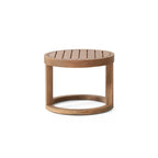Outdoor Acacia Wood Side Table, 18 Solid Side Table for Patio, Pool, Porch ( Brown Wash)