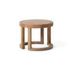 Outdoor Acacia Wood Side Table, 18 Solid Side Table for Patio, Pool, Porch ( Brown Wash)