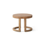 Outdoor Acacia Wood Side Table, 18 Solid Side Table for Patio, Pool, Porch ( Brown Wash)
