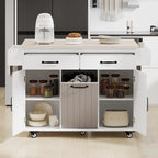 Kitchen Island with Trash Can Storage Cabinet