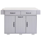 Kitchen Island with Trash Can Storage Cabinet