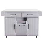 Kitchen Island with Trash Can Storage Cabinet