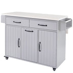 Kitchen Island with Trash Can Storage Cabinet