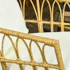 3 Piece Outdoor PE Rattan Conversation Set w/ 2 Rocking Chair & Table