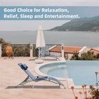 Chaise Lounge Set of 2 Patio Recliner Chairs with Adjustable Backrest and Removable Pillow for Beach Pool(2 Lounge Chair)